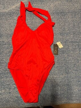 Ibiza Bright Red Halter Kids One-Piece Bodysuit